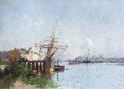 Eugene Galien-Laloue Harbour scene Germany oil painting artist